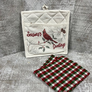 Pot Holder Set - Cardinal