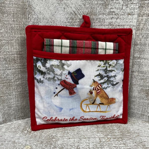 Pot Holder Set - Snowman