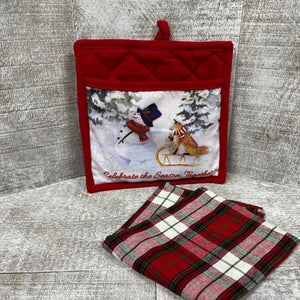 Pot Holder Set - Snowman
