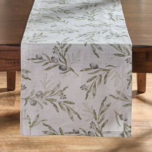 Table Runner - 54" - Olive Leaves