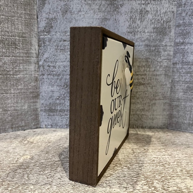 Bee Block Sign Block Sign - Bee | The Old Tin Shed
