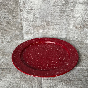 Enamel Dinner Plate - Red