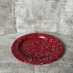 Enamel Salad Plate - Red