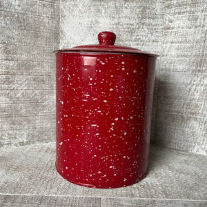 Enamel Canister - Red Large