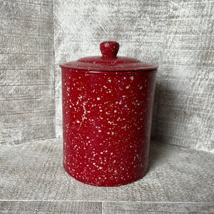 Enamel Canister - Red Medium