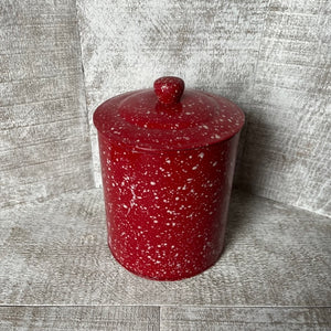 Enamel Canister - Red Medium