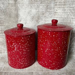 Enamel Canister - Red Large
