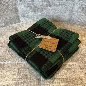 Towels & Dishcloth Set - Dark Green
