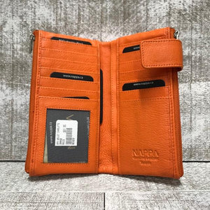 Leather Wallet - Orange