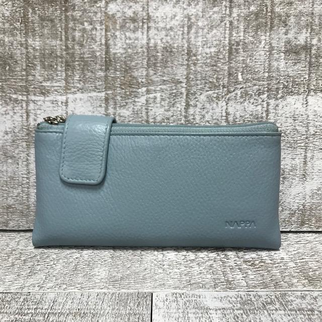 Leather Wallet - Light Blue