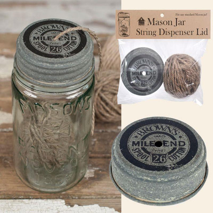Mason Jar String Dispenser Lid