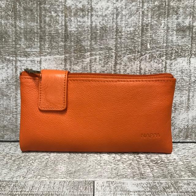 Leather Wallet - Orange